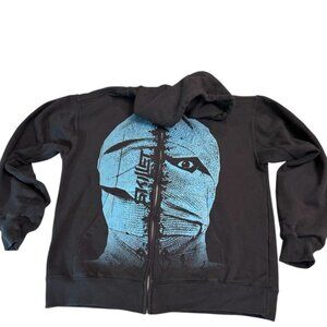 Skillet Awake & Alive Tour 2011 Full Zip Hooded Sweatshirt Size large Black Blue